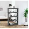 Image de Bibliothèque/Séparateur de pièce Gris 80x30x135,5 cm Pin massif808195