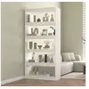Image de Bibliothèque Séparateur de pièce Blanc 80x30x167,4cm Pin massif