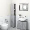 Image de Armoire de bain gris béton 25x26,5x170 cm bois d ingénierie