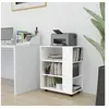 Image de Armoire à roulettes Blanc 60x35x75 cm Bois d'ingénierie