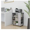 Image de Armoire à roulettes Gris béton 60x35x75 cm Bois d'ingénierie