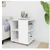 Image de Armoire à roulettes Blanc 60x53x72 cm Bois d'ingénierie