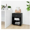 Image de Armoire à roulettes Noir 46x36x59 cm Bois d ingénierie