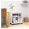 Image de Armoire à roulettes Blanc 60x45x60 cm Bois d'ingénierie