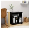 Image de Armoire à roulettes Noir 60x45x60 cm Bois d'ingénierie
