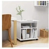 Image de Armoire à roulettes Blanc brillant 60x45x60cm Bois d'ingénierie