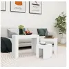 Image de Tables basses gigognes 3 pcs Blanc Bois d'ingénierie