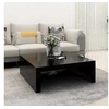Image de Table basse noir 100x100x35 cm bois d ingénierie