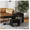 Image de 3-delige Tafeltjesset spaanplaat zwart808577