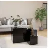 Image de Tables d appoint 3 pcs Noir Bois d'ingénierie