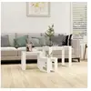 Image de Tables gigognes 3 pcs Blanc Bois d ingénierie