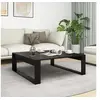 Image de Table basse Noir 100x100x35 cm Bois d'ingénierie