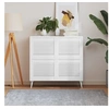 Image de Portes d armoire à persiennes 4pcs blanc 39,5x49,4cm pin massif