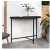 Image de Table de jardin Noir 100x50x75 cm Résine tressée