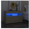 Image de Tables de chevet à LED 2 pcs Chêne sonoma 60x35x40 cm