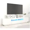 Image de Meuble TV avec lumières LED Blanc 200x35x40 cm