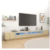 Image de Meuble TV avec lumières LED Chêne sonoma 300x35x40 cm