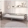 Image de Lit de jour sans matelas gris bois de pin massif 90x200 cm