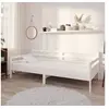 Image de Lit de jour sans matelas blanc bois de pin massif 90x200 cm