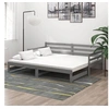 Image de Lit coulissant Gris Bois de pin massif 2x(90x200) cm