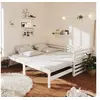 Image de Lit coulissant Blanc Bois de pin massif 2x(90x200) cm
