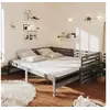 Image de Lit coulissant Gris Bois de pin massif 2x(90x200) cm