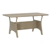 Image de Table de jardin Gris 120x70x66 cm Résine tressée