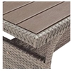 Image de Table de jardin Gris 120x70x66 cm Résine tressée