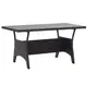 Image de Table de jardin Noir 120x70x66 cm Résine tressée