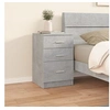 Image de Table de Chevet Table de Nuit Armoire de Chevet Armoire de Lit avec Rangement Chambre à Coucher Gris Béton 40x40x63 cm Bois d'Ingénierie