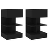 Image de Tables de chevet 2 pcs Noir 40x35x65 cm