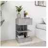 Image de Table de chevet Gris béton 40x35x65 cm Bois d'ingénierie