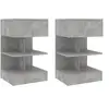 Image de Tables de chevet 2 pcs Gris béton 40x35x65 cm