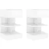 Image de Tables de chevet 2 pcs Blanc brillant 40x35x65 cm