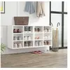 Image de Armoires à chaussures 2 pcs Blanc 52,5x30x50 cm