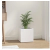 Image de 808798 Jardinière Blanc brillant 40x40x40 cm Bois d'ingénierie