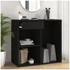 Image de Armoire à cosmétiques noir 80x40x75 cm bois d ingénierie