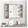 Image de Armoire à miroir - - 808859 - Gris béton - LED - 76x15x55 cm