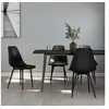 Image de Lot de 4 chaise en polypropylene non empilable non pliable interieur H. 84 cm noir