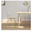 Image de Lot de 2 chaise en metal non pliable interieur H. 84 cm transparent