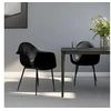 Image de Lot de 2 chaise interieur non pliable H. 84 cm en polypropylene noir