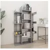 Image de Bibliothèque Gris béton 86x25,5x140 cm Bois d'ingénierie
