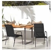 Image de Lot de 2 chaise exterieur empilable non pliable en acier H. 88 cm gris