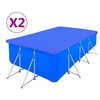 Image de Couvertures de piscine 2 pcs PE Rectangulaire 90 g m² 394x207cm