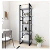 Image de Boekenkast met 5 schappen 60x30x175 cm bewerkt hout betongrijs3081982