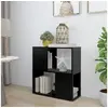 Image de Bibliothèque Noir 60x24x63 cm Bois d ingénierie