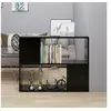 Image de Meuble TV Noir 80x24x63 cm Bois d ingénierie
