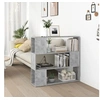 Image de Bibliothèque Séparateur de pièce Gris béton 100x24x94 cm