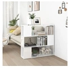 Image de Bibliothèque Séparateur de pièce Blanc brillant 100x24x94 cm