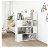Image de Bibliothèque Séparateur de pièce Blanc 100x24x124 cm
